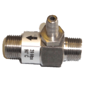 Chemical Injector Stainless Steel 3/8"M In -3/8"M Out Fixed 2.1mm