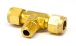 Tees 3/8"F.F - 3/8""M High Pressure Brass